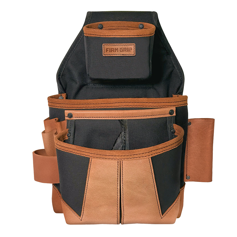 B101 Professional Carpenter's Tool Pouch With Hammer Holder – Heavy Duty Nylon, Hard Plastic Liners, Multiple Pockets For Nails, Pencils & Knives