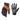 light gray gloves with orange accent colors