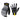 light gray and black gloves